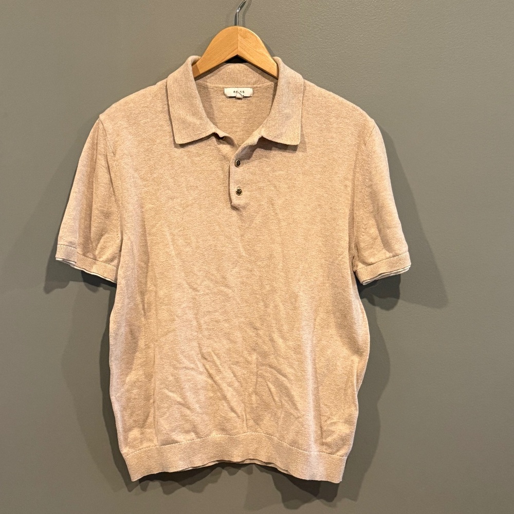 *GENTLY WORN* Reiss Men's Size M Knitted Polo Shirt